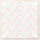 Retro Valentinstag-Muster Glasuntersetzer (Rückseite)