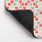 Retro Valentinstag-Muster Mousepad (Ecke)