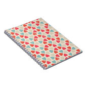 Retro Valentinstag-Muster Notizblock (Rechte Seite)