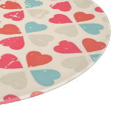 Retro Valentinstag-Muster Schneidebrett (Ecke)