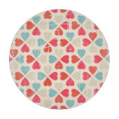 Retro Valentinstag-Muster Schneidebrett (Vorderseite)