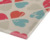Retro Valentinstag-Muster Schneidebrett (Ecke)