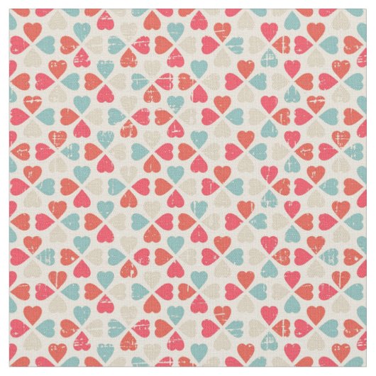 Retro Valentinstag-Muster Stoff (Nahaufnahme)