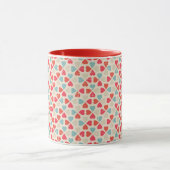 Retro Valentinstag-Muster Tasse (Zentrum)