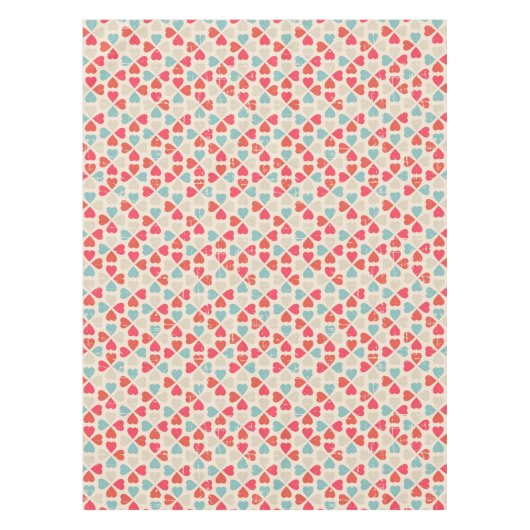 Retro Valentinstag-Muster Tischdecke (Vorderseite)