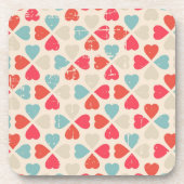 Retro Valentinstag-Muster Untersetzer (Vorderseite)