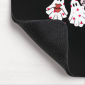 Retro Valentinstag Niedlich Ghost Boo Spooky Fraue Mousepad (Ecke)