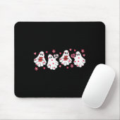 Retro Valentinstag Niedlich Ghost Boo Spooky Fraue Mousepad (Mit Mouse)