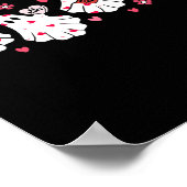 Retro Valentinstag Niedlich Ghost Boo Spooky Fraue Poster (Ecke)