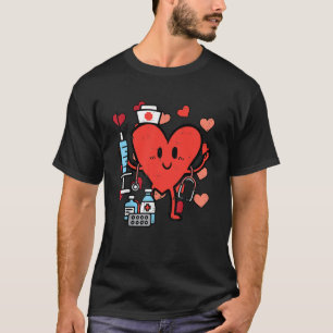 Retro Valentinstag Nurse Herzernährung Scrub Top