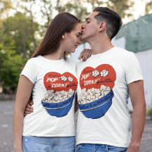 Retro-Valentinstag, Popcorn-Pop eine Corny-Frage