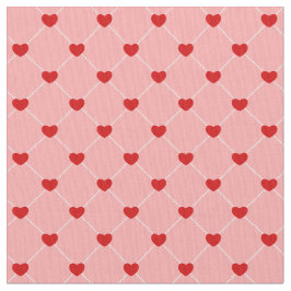 retro Valentinstag Punkte Herzen rosa rot Stoff