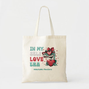 Retro Valentinstag Selbstliebe Dinosauru Tragetasche