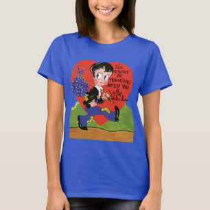 Retro Valentinstag, Vintage-Landstreicher-Junge He T-Shirt