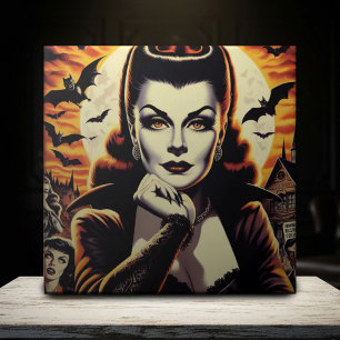 Retro-Vampir-Frau Fliese
