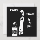 Retro Vampire Boo Party Time Trick-or-Treater Einladung (Vorderseite)