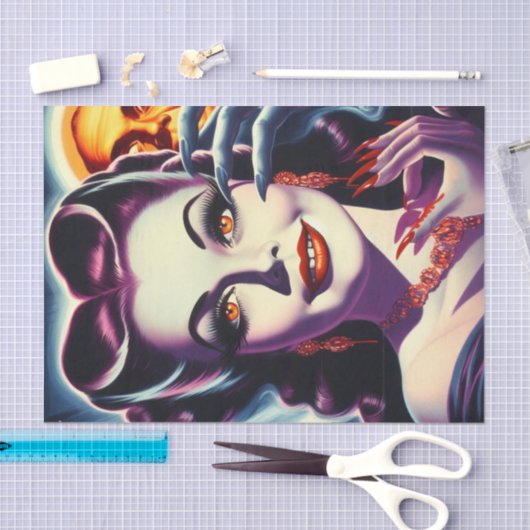 Retro Vampire-Button Seidenpapier (Handwerk)