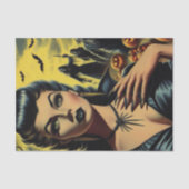 Retro Vampire Girl Seidenpapier (Vorderseite)