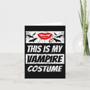 Retro Vampire Halloween Outfit Easy Halloween Drac Karte