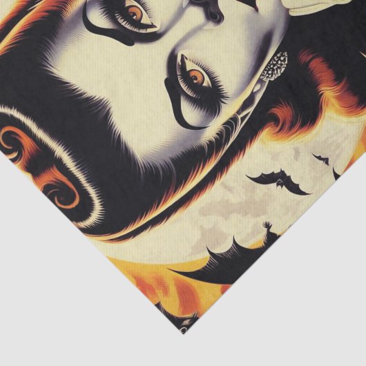 Retro Vampire Woman Seidenpapier (Ausschnitt)