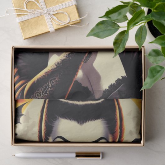 Retro Vampire Woman Seidenpapier (Geschenk)