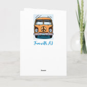 Retro Van der 70er Jahre | Groovy Birthday Karte (Rückseite)