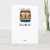 Retro Van der 70er Jahre | Groovy Birthday Karte (Rückseite)