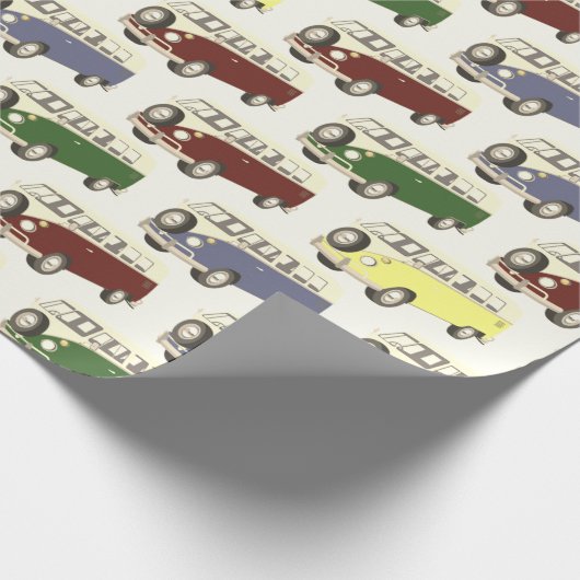 Retro Van Geschenkpapier (Ecke)