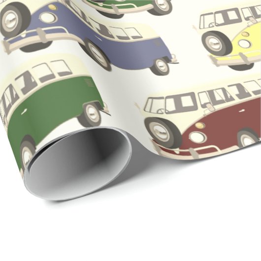 Retro Van Geschenkpapier (Rolleneckpunkt)