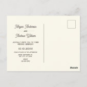 Retro van Hochzeit Postkarte (Rückseite)