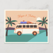 Retro van Hochzeit Postkarte (Vorderseite)