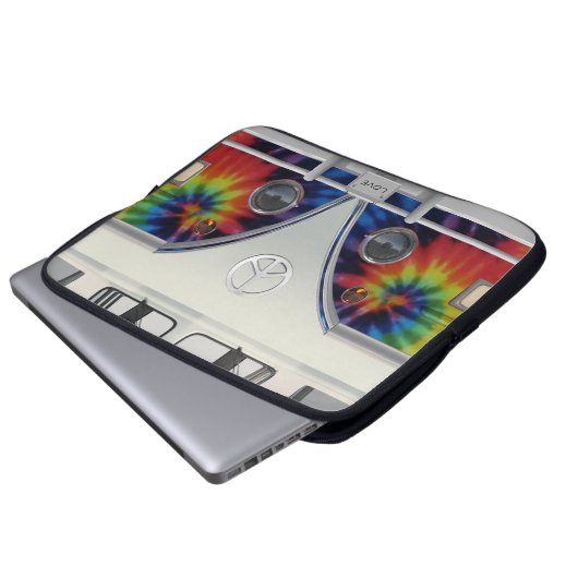 Retro Van Laptop Bag mit "LIEBE"-Lizenzplatte Laptopschutzhülle (Vorne Knopf)