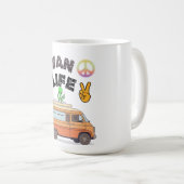 Retro-Van-Leben-Alien-Camper-Friedenszeichen-Desig Kaffeetasse (VorderseiteRechts)
