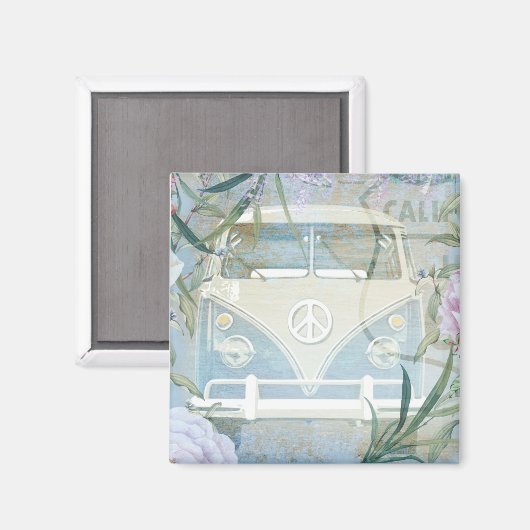 Retro Van Magnet (Vorderseite/Rückseite)