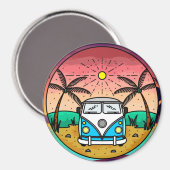 Retro Van Magnet (Vorderseite/Rückseite)