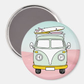 Retro Van Magnet (Vorderseite/Rückseite)