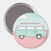 Retro Van Magnet (Vorderseite/Rückseite)