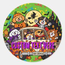 Retro-Van mit Halloween-Hunden individuell anpassb