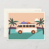 Retro van postkarte (Vorne/Hinten)