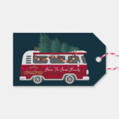 Retro Van Vintage Holiday Geschenkanhänger (Vorderseite (Horizontal))