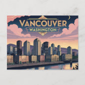 Retro Vancouver Washington Staat Postkarte (Vorderseite)