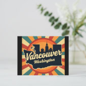 Retro Vancouver Washington Staat Postkarte (Stehend Vorderseite)