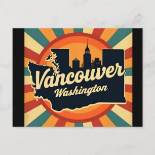 Retro Vancouver Washington Staat Postkarte