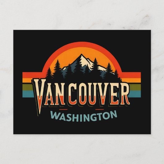Retro Vancouver Washington State Postkarte (Vorderseite)
