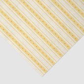 Retro Vanilla Yellow Heart Stripes Bakery Seidenpapier (Ausschnitt)
