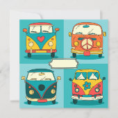 Retro Vans Feiertagskarte (Vorderseite)