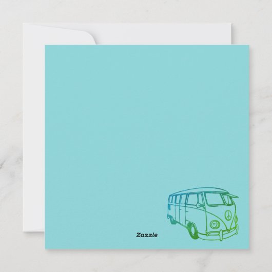 Retro Vans Feiertagskarte (Rückseite)