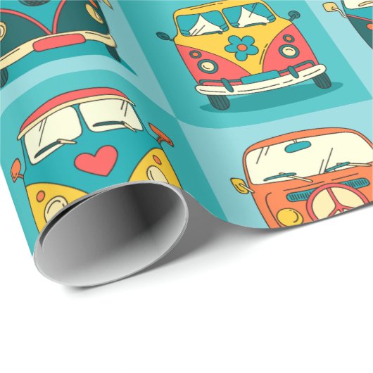 Retro Vans Geschenkpapier (Rolleneckpunkt)