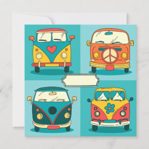 Retro Vans Holiday Card Feiertagskarte