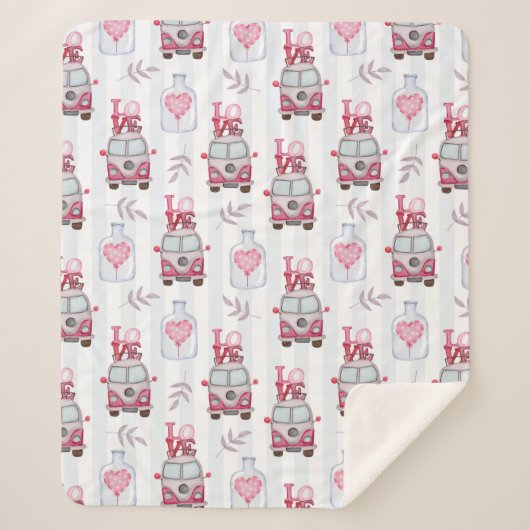 Retro Vans Sherpa Blanket Sherpadecke (Vorderseite)